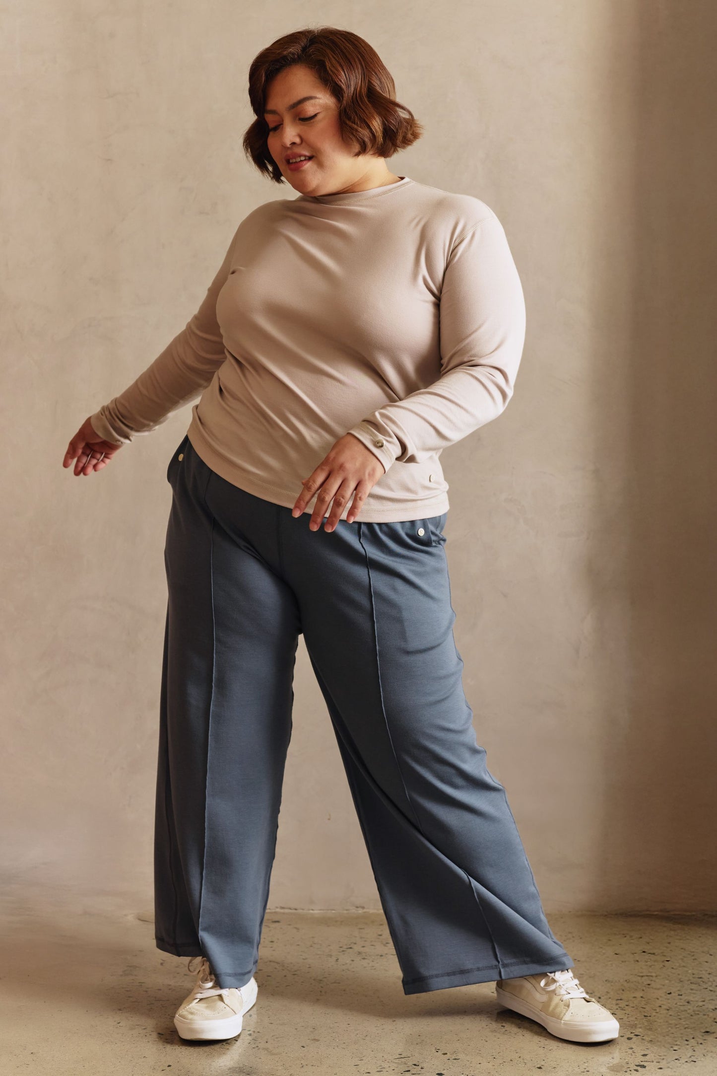 PINTUCKED TROUSERS